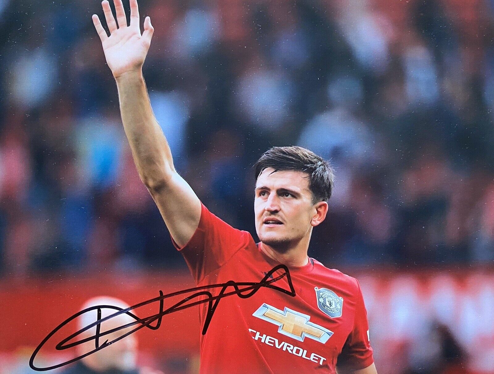 Harry Maguire Genuine Hand Signed 10x8 Manchester United Photo Poster painting, See Proof
