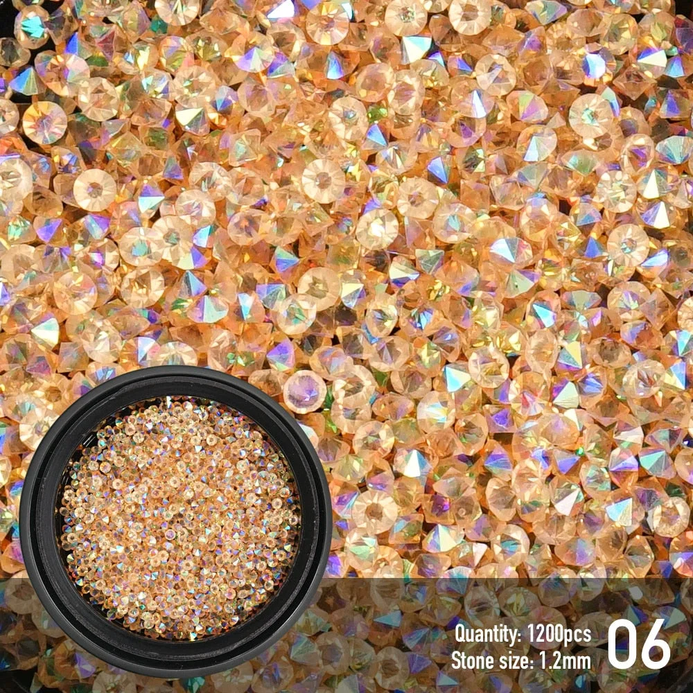 Pixie stone 1.2mm/1200pcs Nail Chain/50cm Nail art Crystal stone Mini Glass Micro crystal Rhinestone Decoration