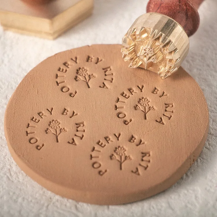 Custom Pottery Stamp for Clay Personalized Clay Stamp with Own Design Logo, Ceramic Letter Stamp for Clay, Create Unique Imprint, Potters Maker Lover Custom Christmas Gift