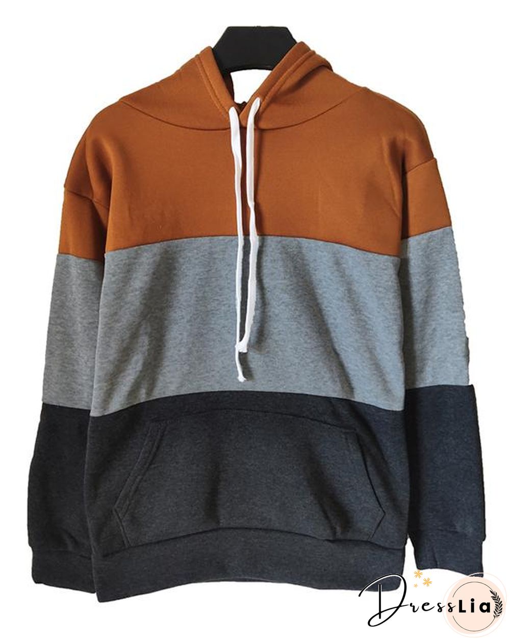 Color Block Long Sleeves Hoodie