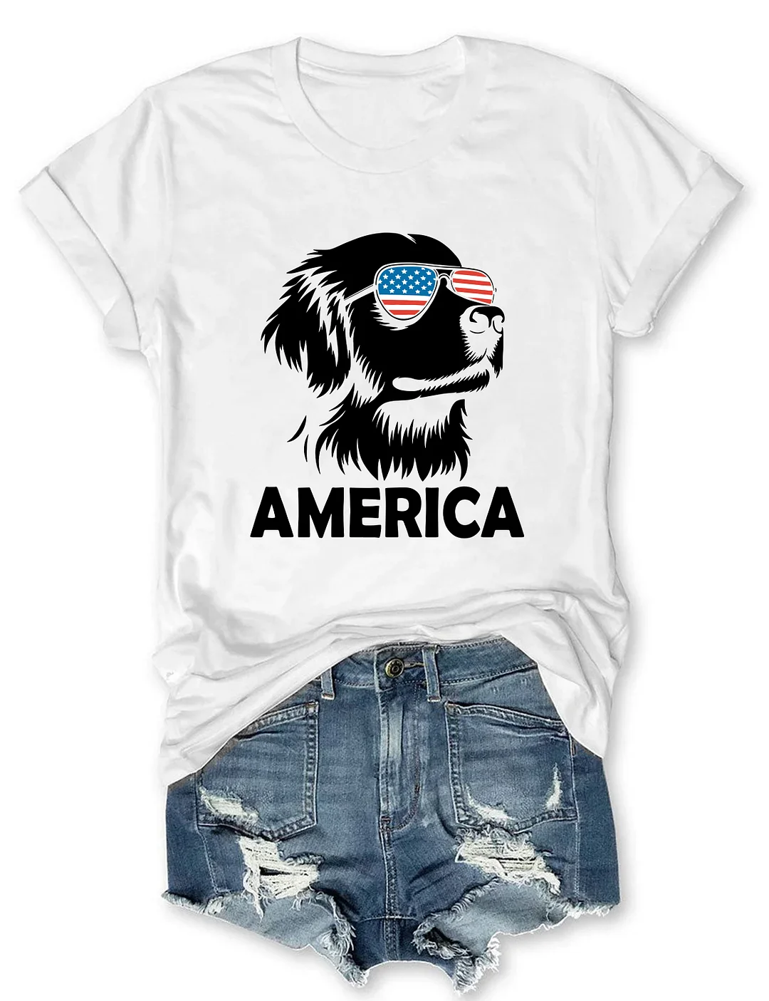 Golden Retriever America 4th Of July T-shirt