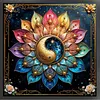 Tai Chi Lotus-11CT Stamped Cross Stitch 50*50cm