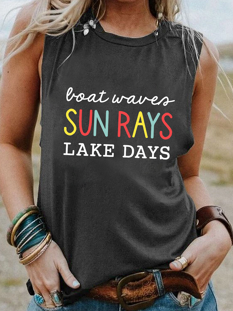 Bestdealfriday Sun Rays Lake Days Tank
