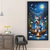 >SALE<Full Embroidery Eco-cotton Thread 11CT Printed Moonlight Dog Cross Stitch40x70cm