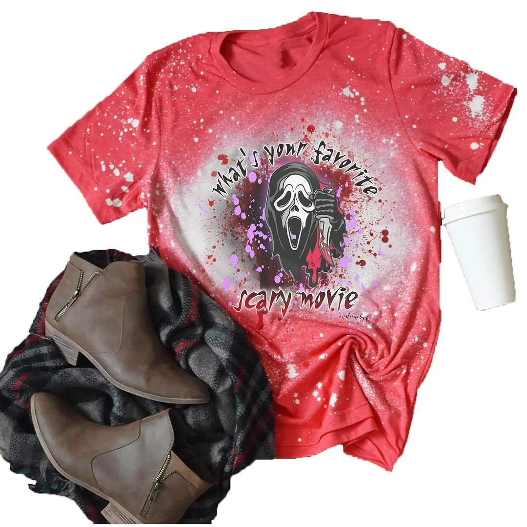 Casual Print Crew Neck Short Sleeve T-Shirt