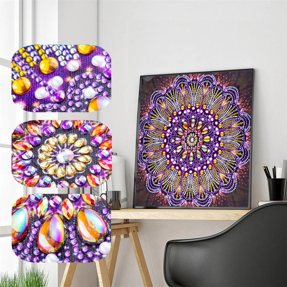 Diamond Painting - Special Shaped Drill - Mandala Pattern(30*30cm)