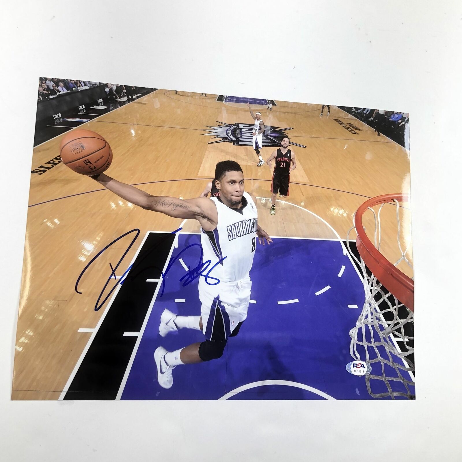 Rudy Gay signed 11x14 Photo Poster painting PSA/DNA Sacramento Kings Autographed