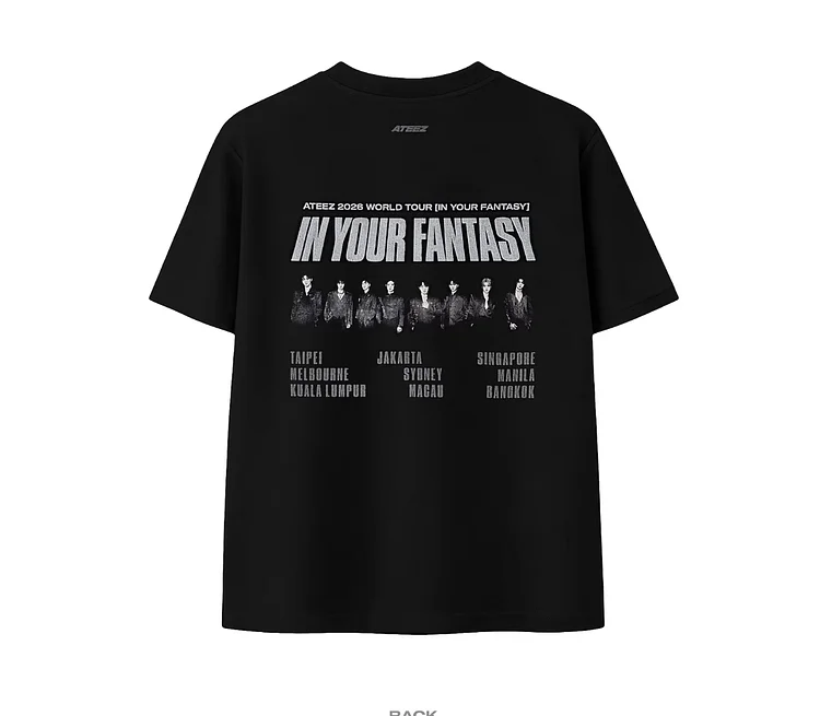 Ateez 2026 In Your Fantasy Tour Merch Australia T-Shirt (Tour ver.)