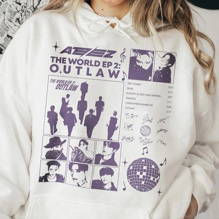 ATEEZ THE WORLD EP.2 : OUTLAW Tracklist Hoodie