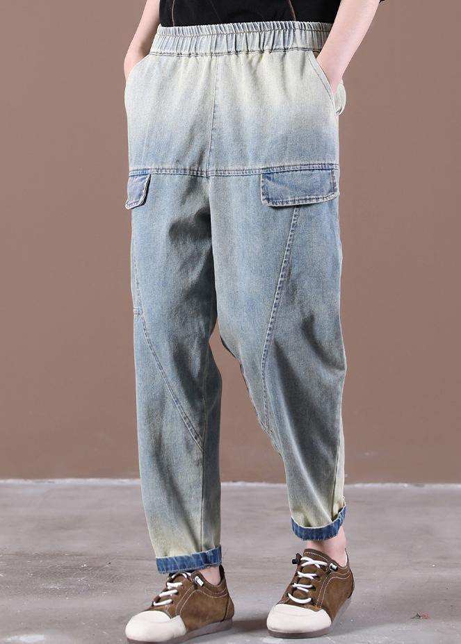 VCSHOES Spring Wide Leg Pants Unique Blue Work Pant