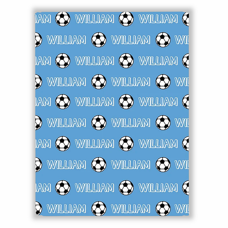 BlanketCute-Personalized Lovely Kid Soccer Blanket with Your Kid's Name | 02