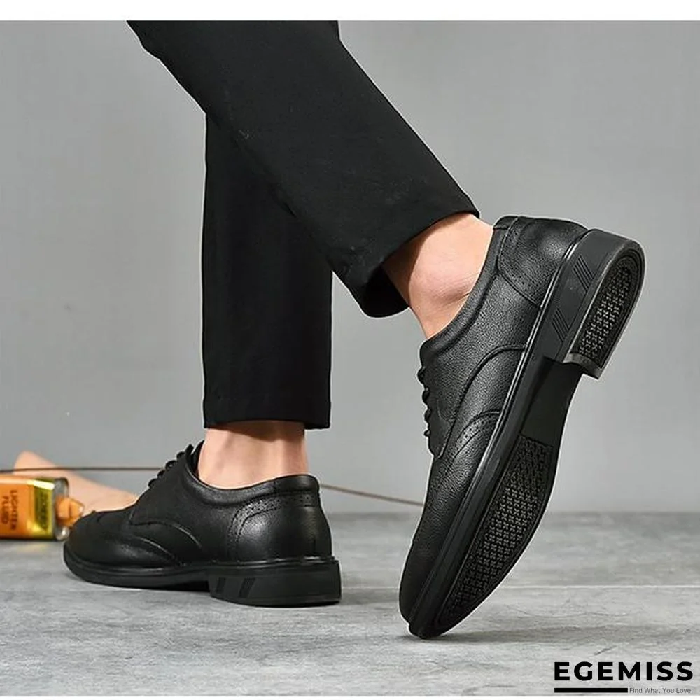 Men's Summer / Fall Classic Daily Oxfords Cowhide Black / Brown | EGEMISS