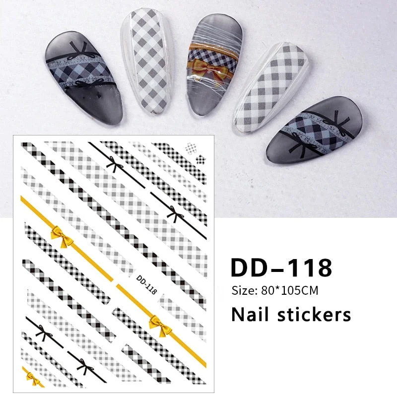 3D Rose Flowers Butterfly Sticker Sliders for Nails Elegant Leaf Floral Design Decals DIY Nail Art Decorations