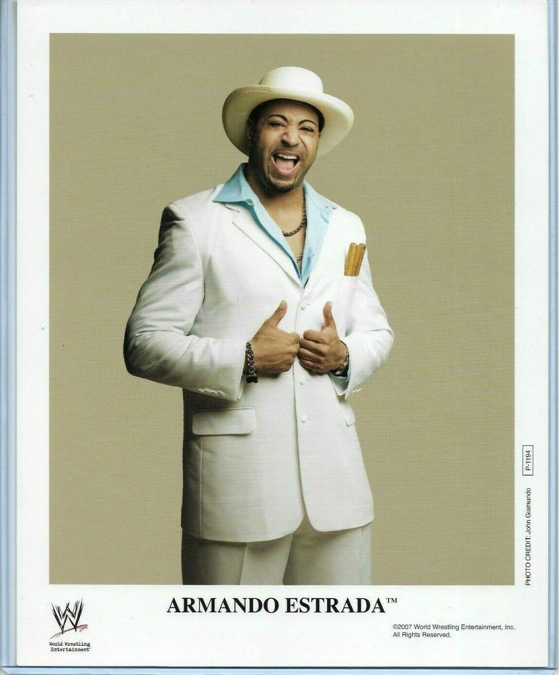 WWE ARMANDO ESTRADA P-1194 OFFICIAL LICENSED AUTHENTIC ORIGINAL 8X10 PROMO Photo Poster painting