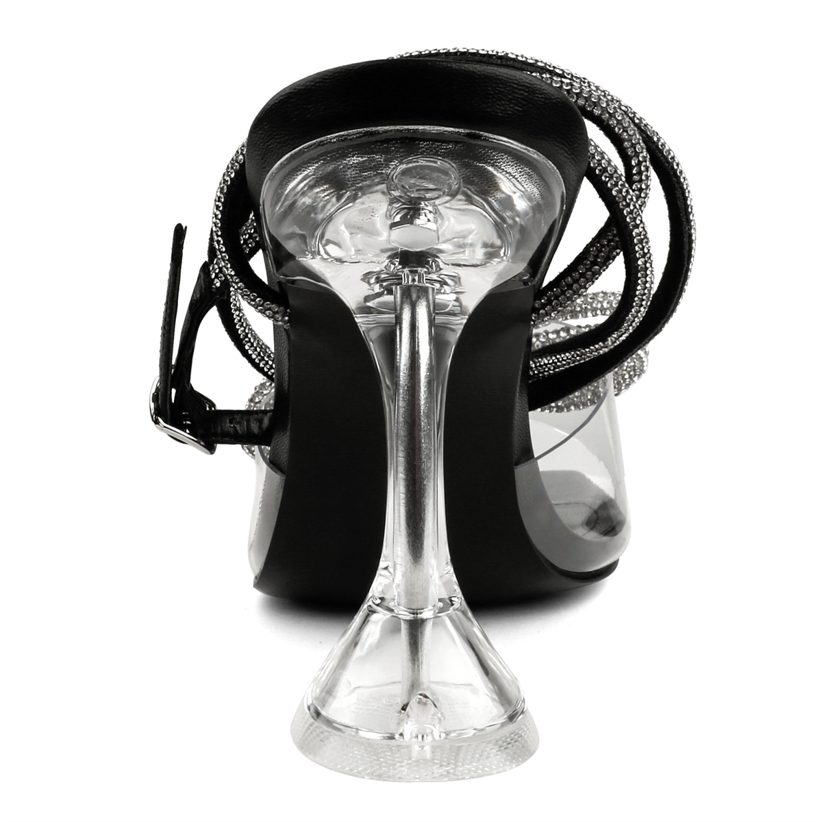 9.5cm/3.74 Double Bow Crystallized High Heels