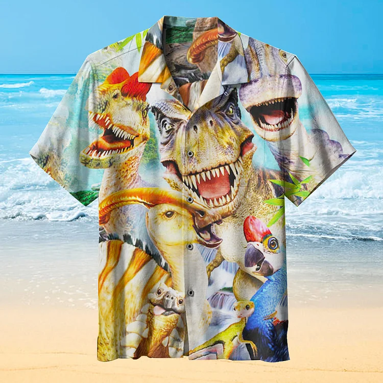 Dinosaur Smile Hawaiian Shirt