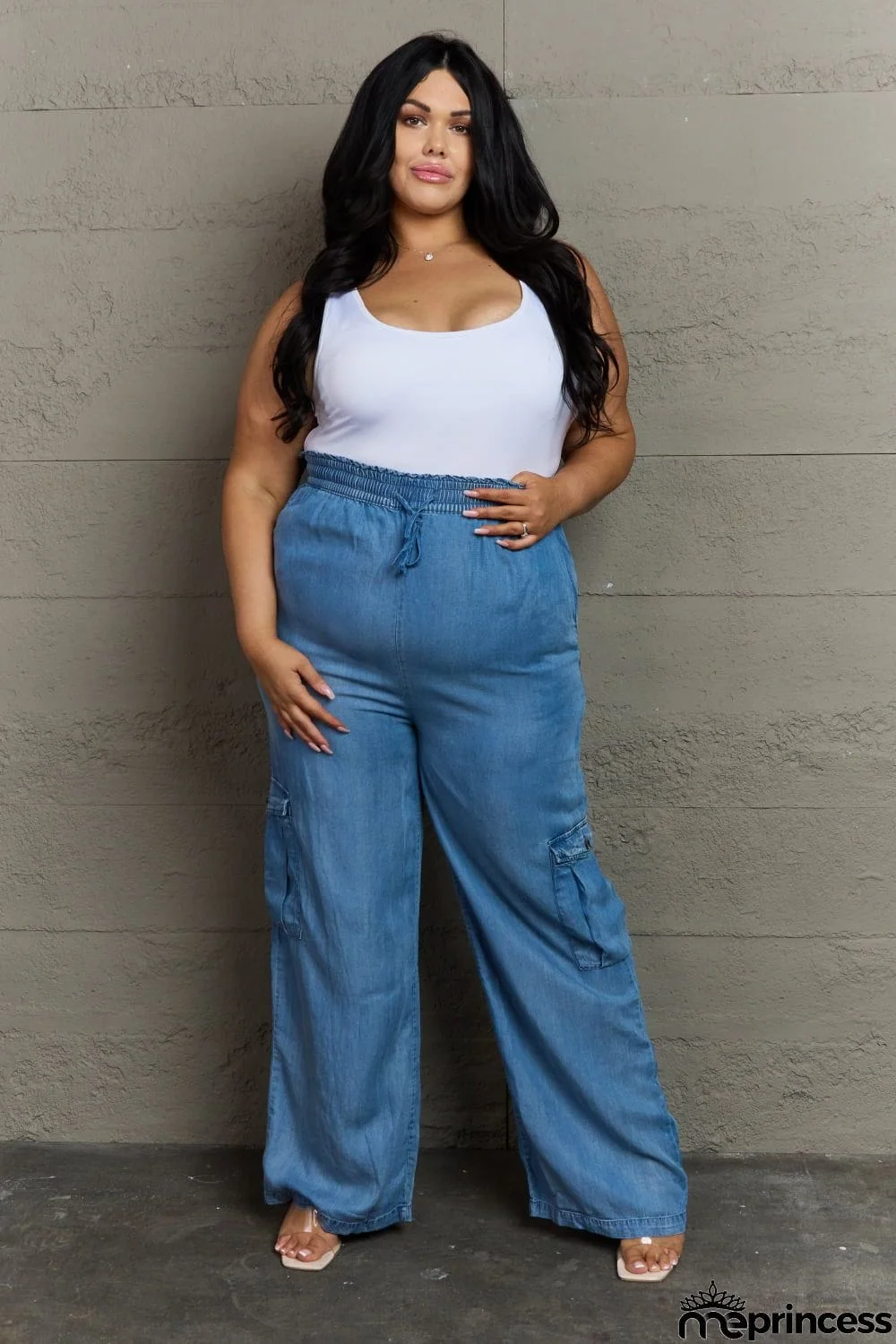Denim Cargo Pants