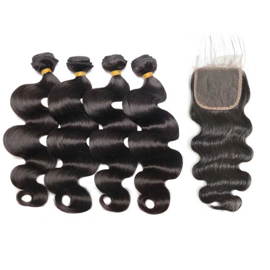 Body Wave 4PCS Bundles & 1PC Closure or Frontal – 5×5, 13×4 & 13×6 | 100% Human Hair | HD Lace Wig | Boruihair