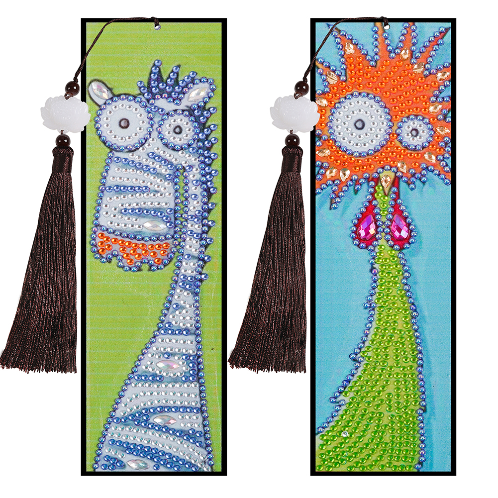 

2pcs Zebra Turkey - 5D DIY Craft Bookmark, 501 Original