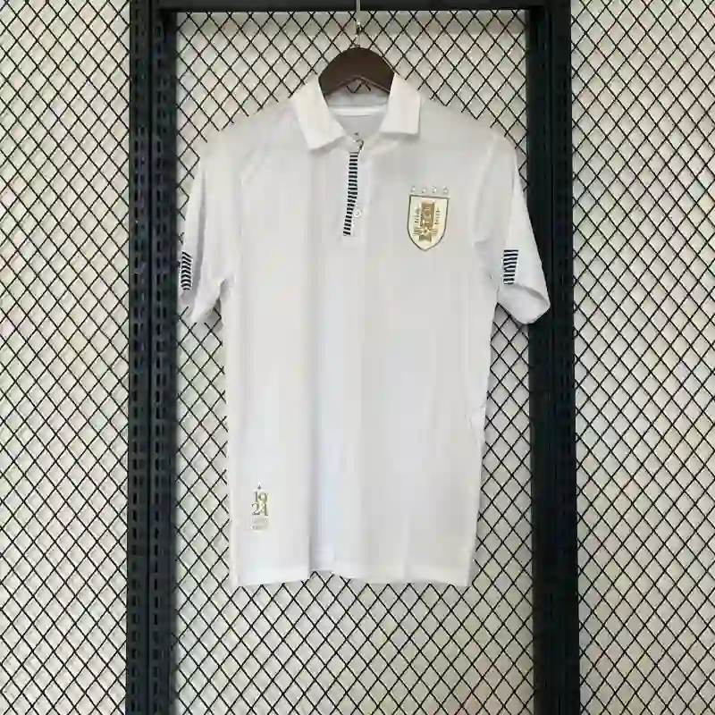 2024 Uruguay White Polo Shirt