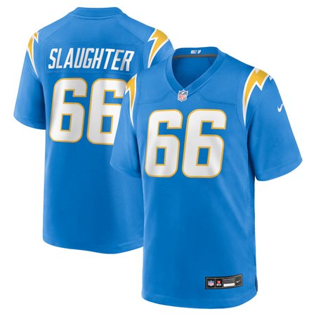 Men's Los Angeles Chargers #66 Jake Slaughter Blue 2026 NFL Draft Game Jersey