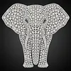 DIY Pearl Painting Elephant for Home Wall Decor(25x25cm)