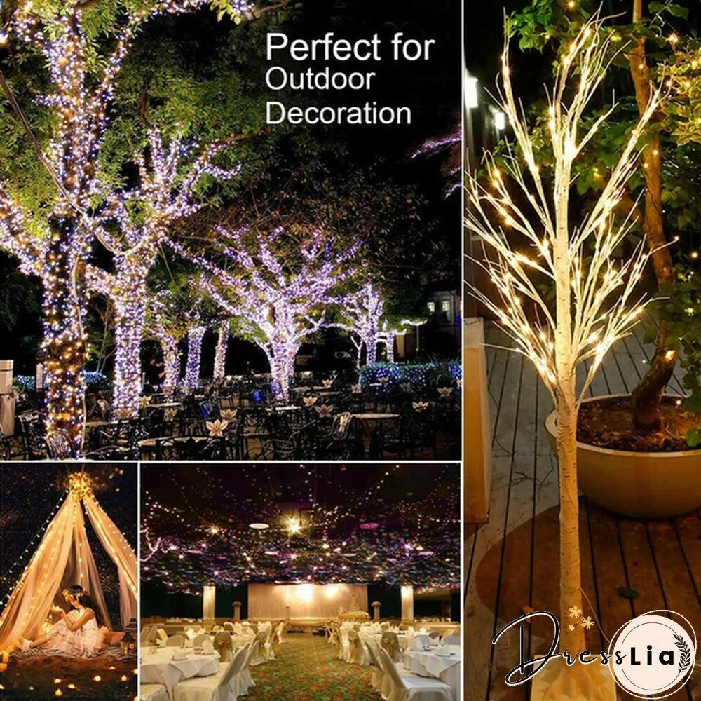 Usb Plug In 50/100/200 Led Micro Copper Wire String Lights Party Fairy Lamp Xmas