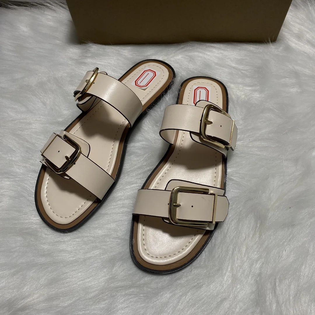 Breakj Breakj Home 2025 New Spanish Trend Women's Shoes Indoors And Outdoors Wearing Cold Slippers Word Beach Shoes Trend