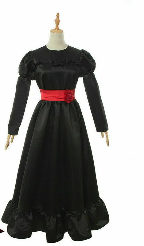 Annabelle Black Dress Adults Halloween Cosplay Costume