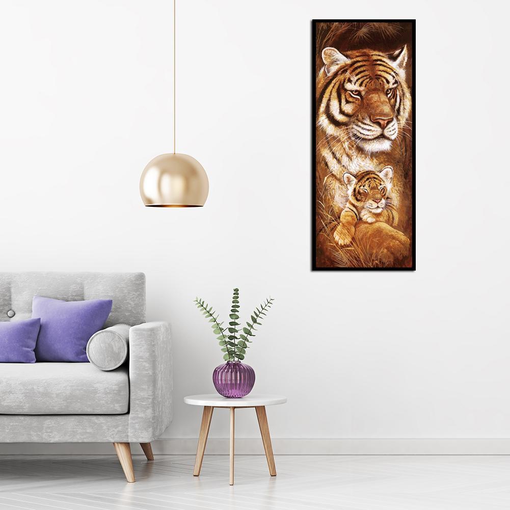 Tiger - Full Round Diamond Painting(55*25cm)