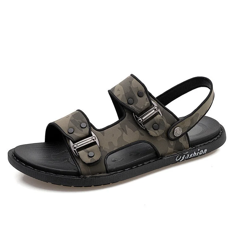 Men Camo Pattern Slip-on Outdoor Two Ways Casual Sandals