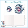 6PCS DIY Diamond Art Greeting Cards Santa Claus Congratulations Cards & Gift