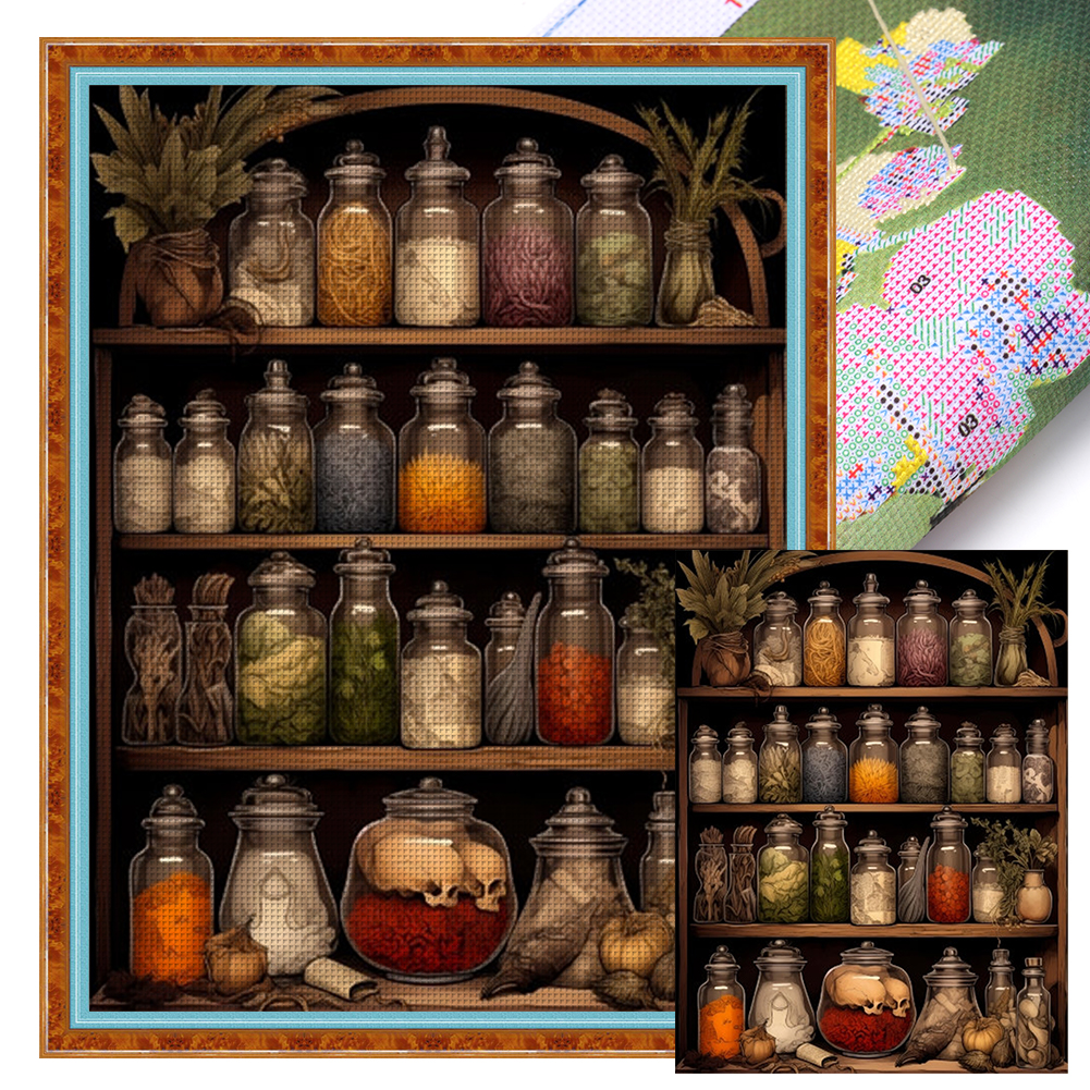 Magic Potion Full 11CT Pre-stamped Canvas(45*60cm) Cross Stitch