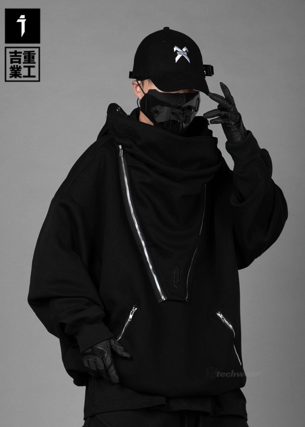 Irregular Zipper Hoodies JIYE HEAVY INDUSTRY techwear-x