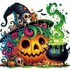 Diamond Painting - Partial Special Shaped Drill - Halloween Pumpkin(Canvas|30*30cm)