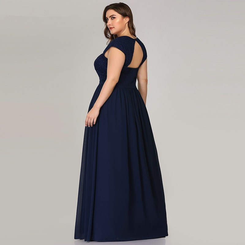 navy evening gowns with sleeves