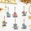 6Pcs DIY Diamond Painting Dragon Keychain