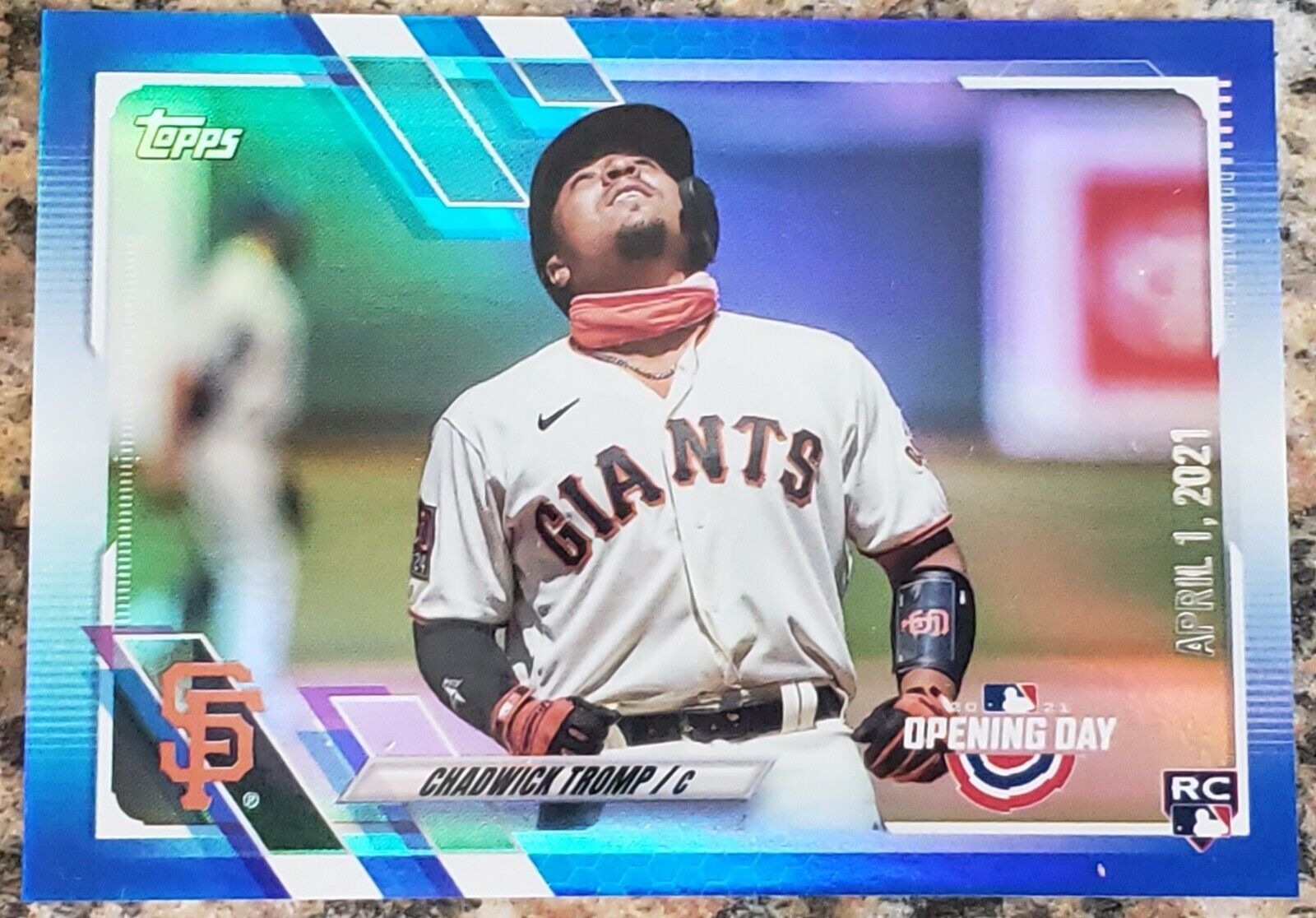 CHADWICK TROMP 'SAN FRANCISCO GIANTS' 2021 TOPPS OPENING DAY APRIL 1 2021 CARD