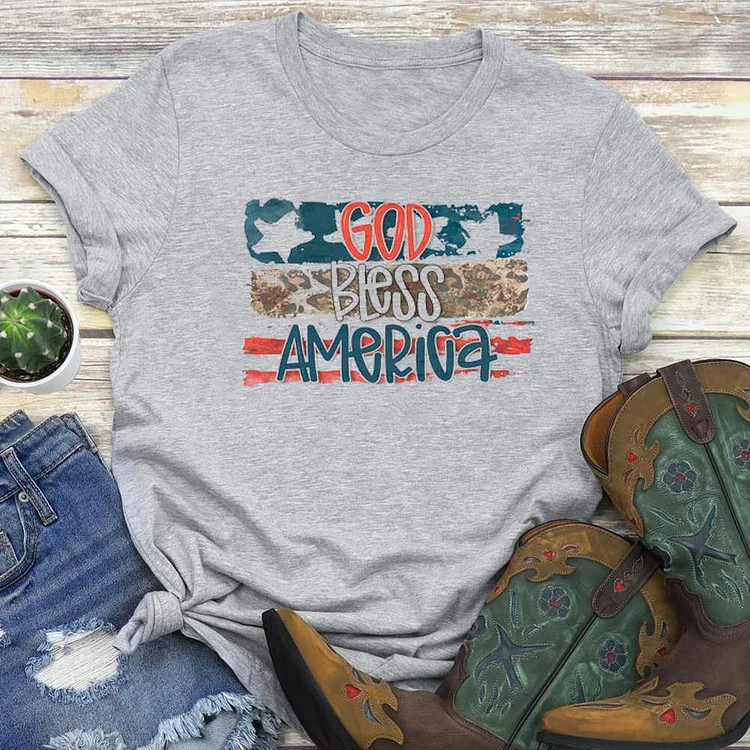 God Bless America T-Shirt Tee --Annaletters