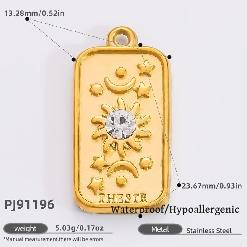 1 Piece 304 Stainless Steel Devil’s Eye Conch Heart Shape Jewelry Accessories Pendant