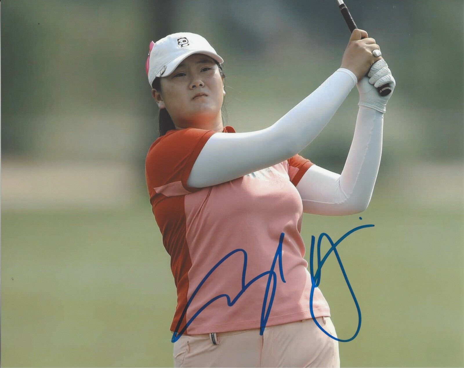 LPGA GOLFER ANGEL YIN HAND SIGNED 8x10 Photo Poster painting w/COA PROOF WOMEN'S GOLF