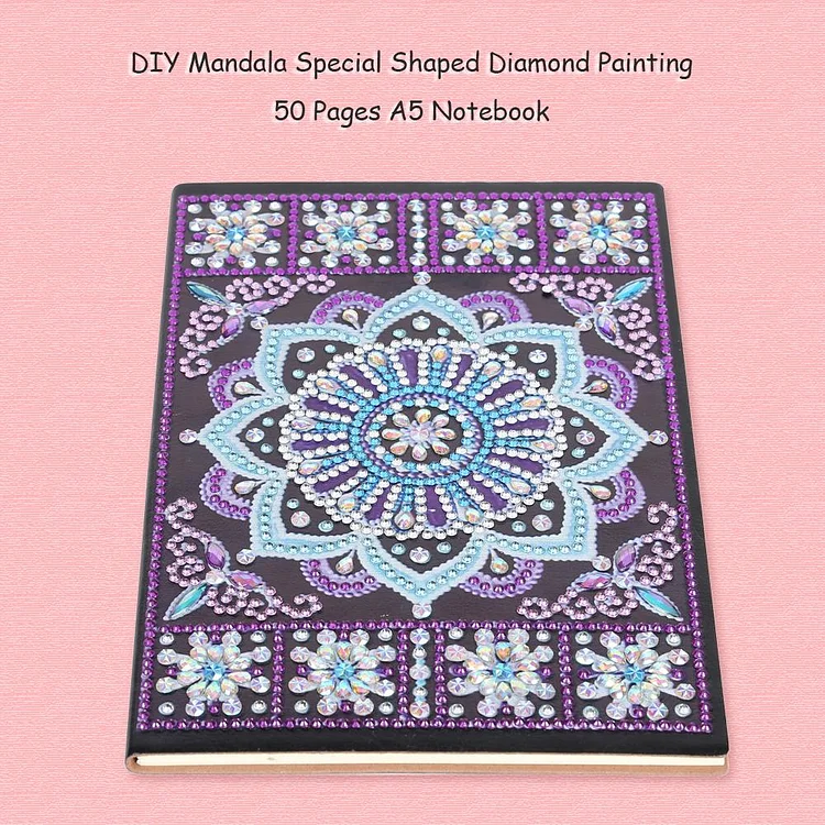 DIY Mandala Special Shaped Diamond Painting 50 Sheets A5 Office Notebook