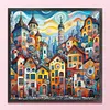 Colorful Town-11CT Stamped Cross Stitch 50*50cm/19.69*19.69in tapestrymarket