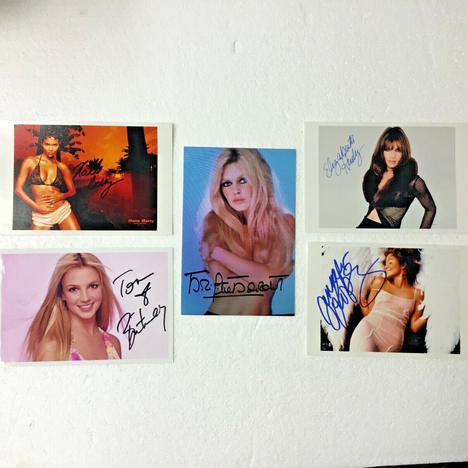 BARDOT, HURLEY, SPEARS, BERRY, LOPEZ (5) GORGEOUS SIGNED COLOR Photo Poster paintingS PC448A