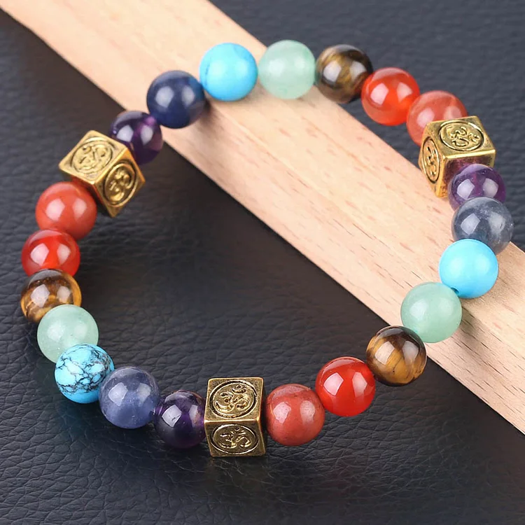 Olivenorma Multicolor Beaded 7 Chakra Yoga Bracelet