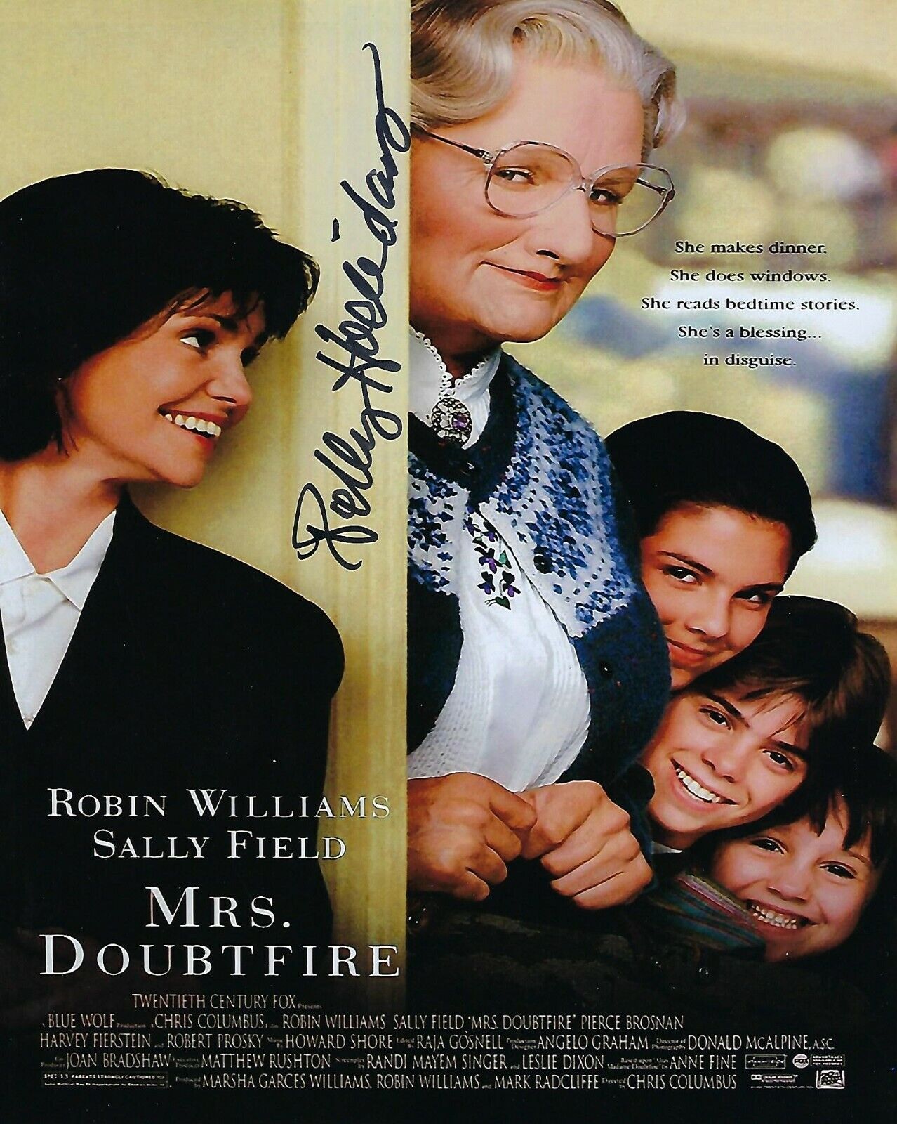 GFA Mrs. Doubtfire Movie * POLLY HOLLIDAY * Signed Autograph 8x10 Photo Poster painting P1 COA