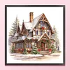 Christmas Cabin-18CT Counted Cross Stitch 35*35cm/13.78*13.78in