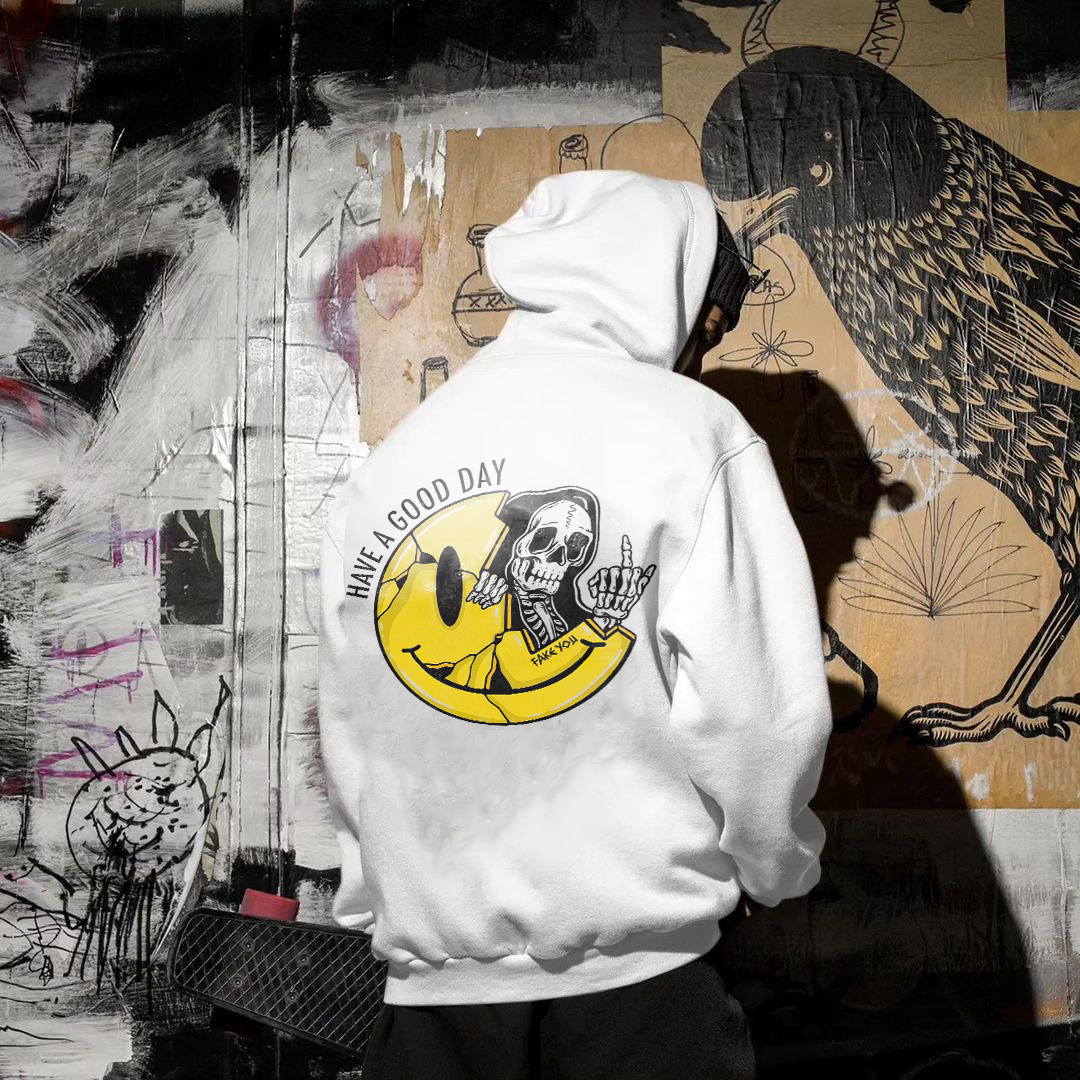 Have A Good Day Printed Men's Casual Hoodie