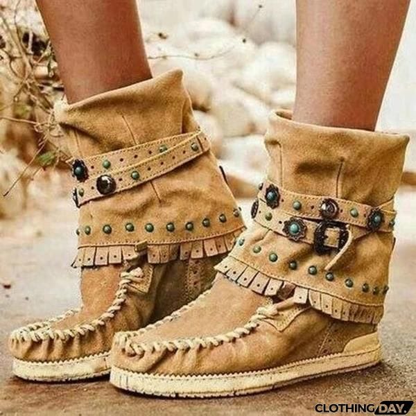 Lydiashoes Flat Heel All Season Suede Boots