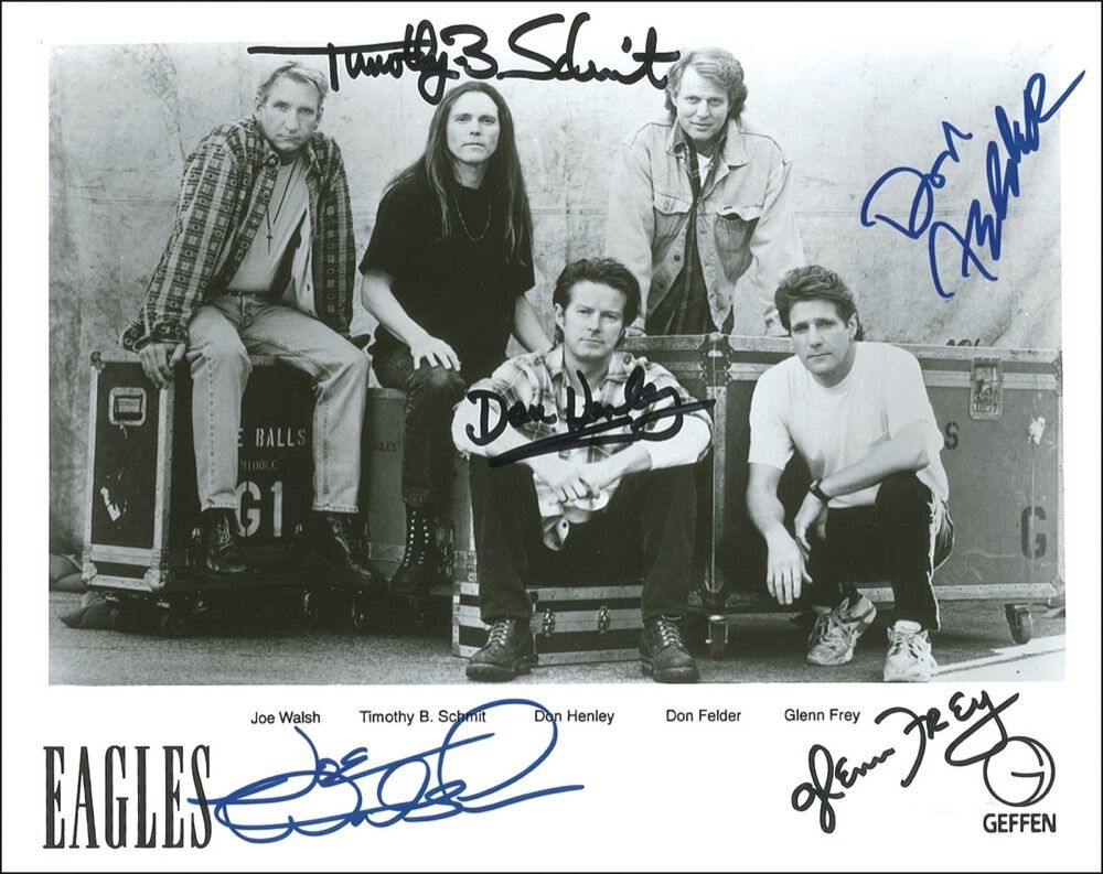 THE EAGLES Signed Photo Poster paintinggraph - Rock Band Legends - preprint